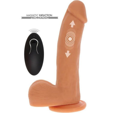 Dildo Realistico con Base Ventosa e Movimento Pulsante - 19,5 cm